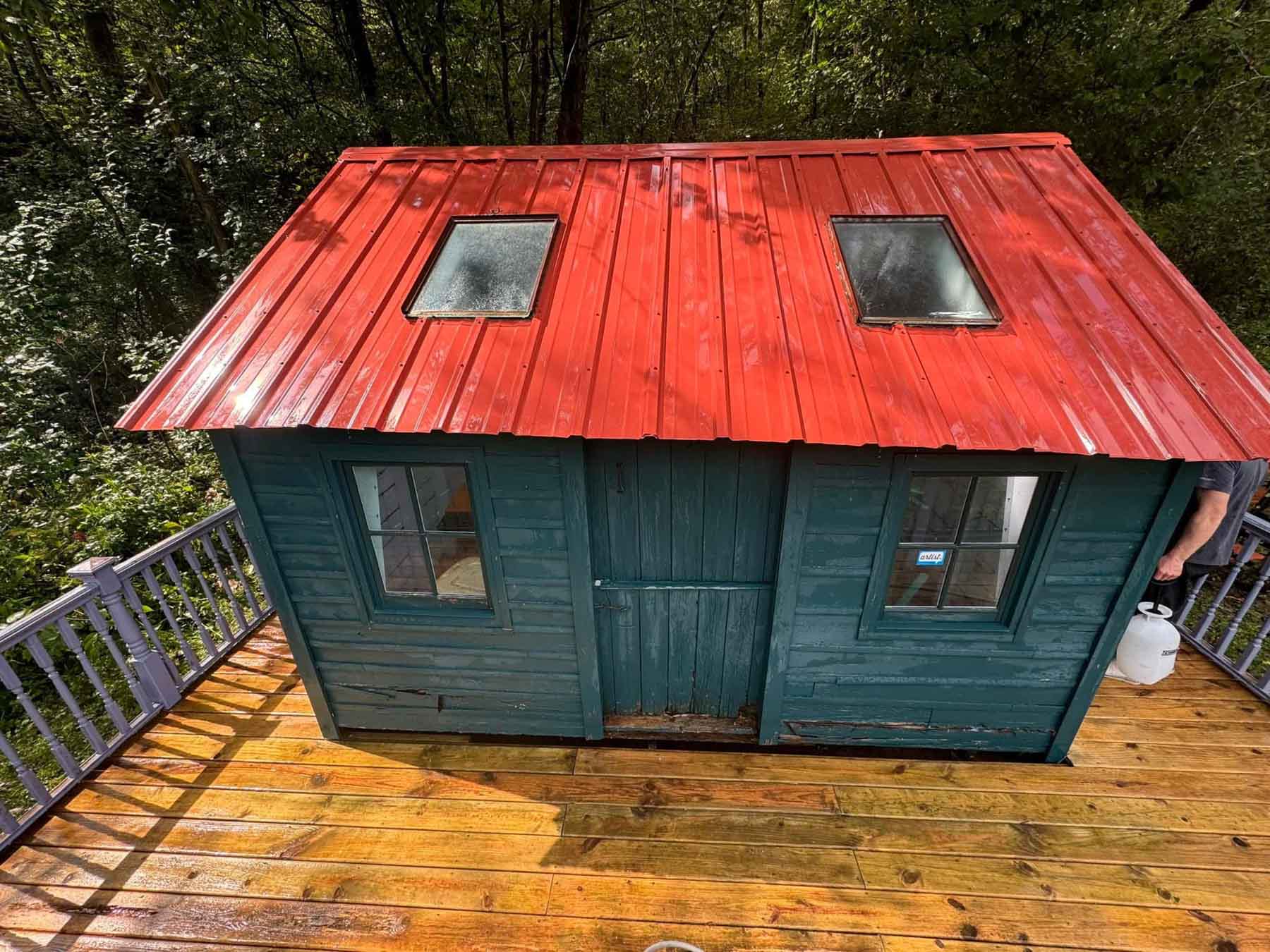 House Washing 23 Image Of A Small Hut That Has Been Cleaned By Driftless Exteriors