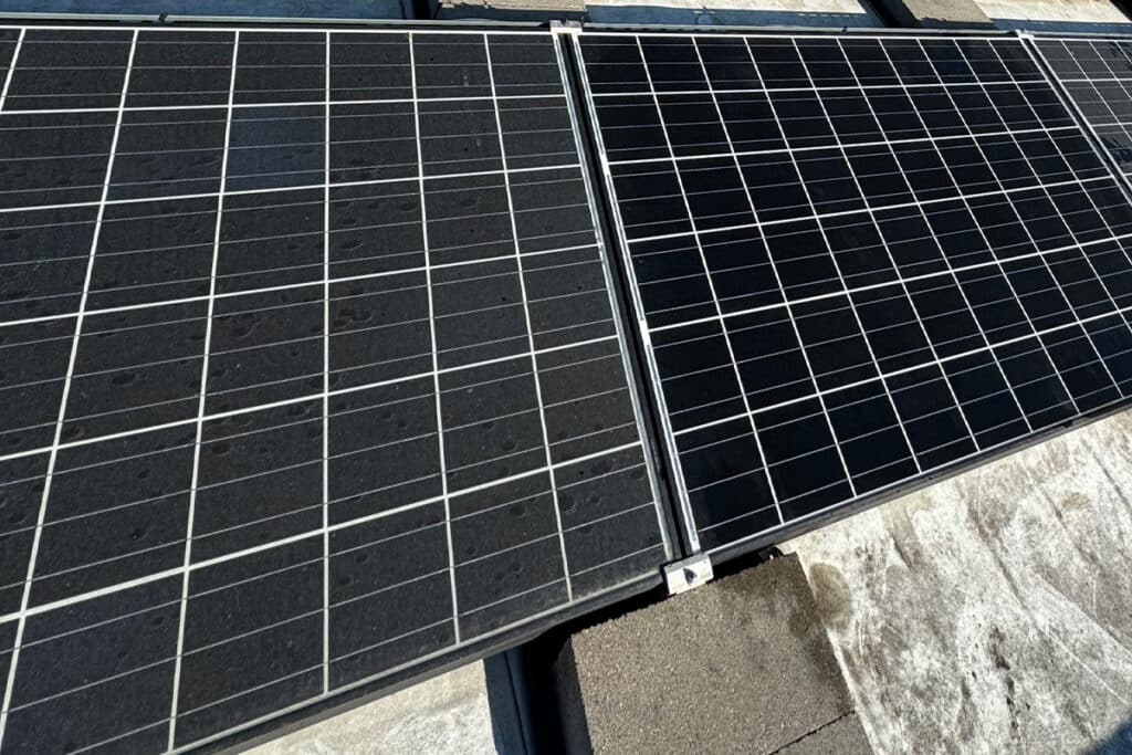 Solar Panel Cleaning 3 Solar Panel Before And After Cleaning